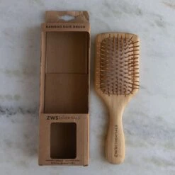 Bamboo Hair Brush -Zero Waste Store zws essentials bamboo hairbrush zero waste hair brush plastic free 100 bamboo compostable 31820827525231